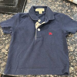 Burberry Navy Kids Polo Shirt 6 months